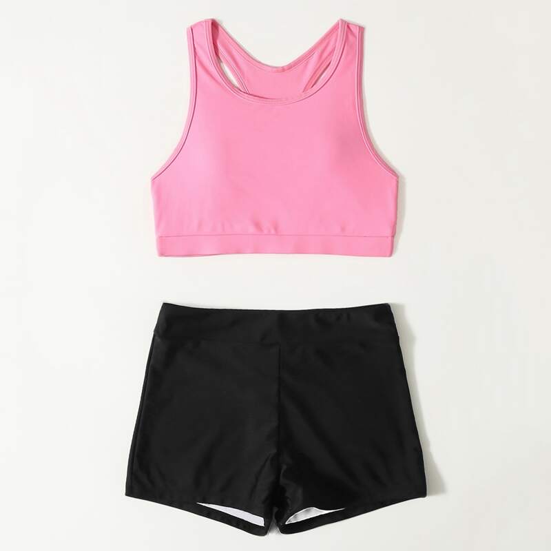 

Color Block Bikini Swimsuit, Multicolor