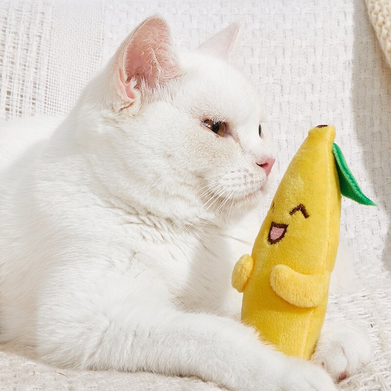 

Banana Shaped Cat Chew Toy, Yellow