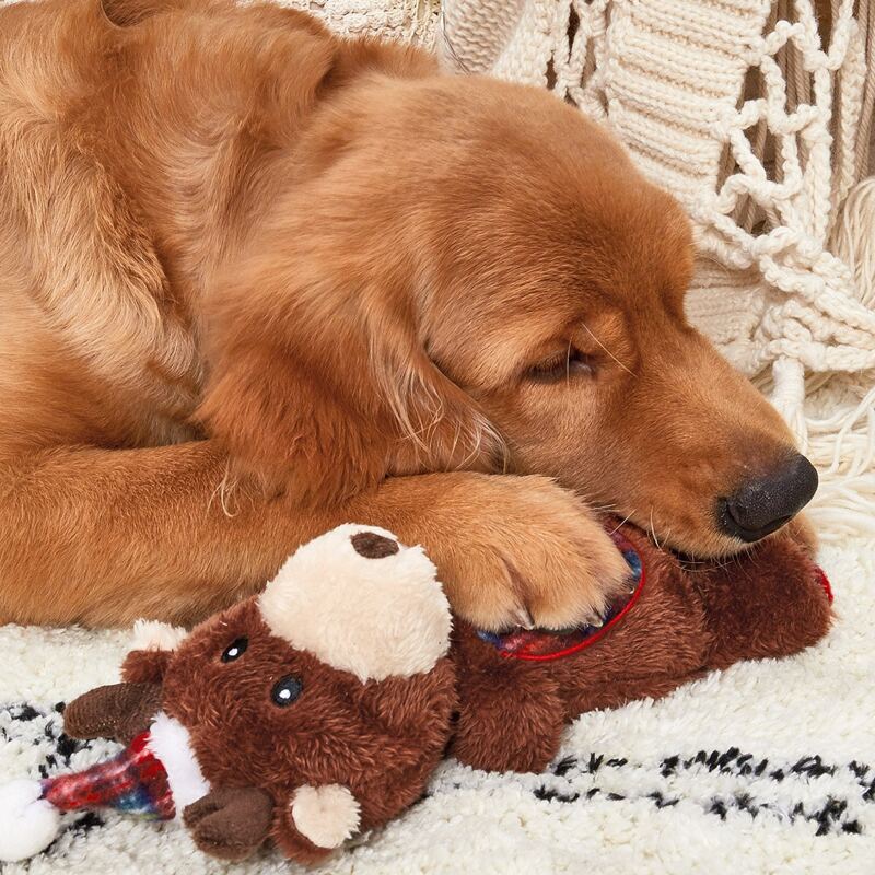 

Christmas Cartoon Design Dog Sound Toy, Brown