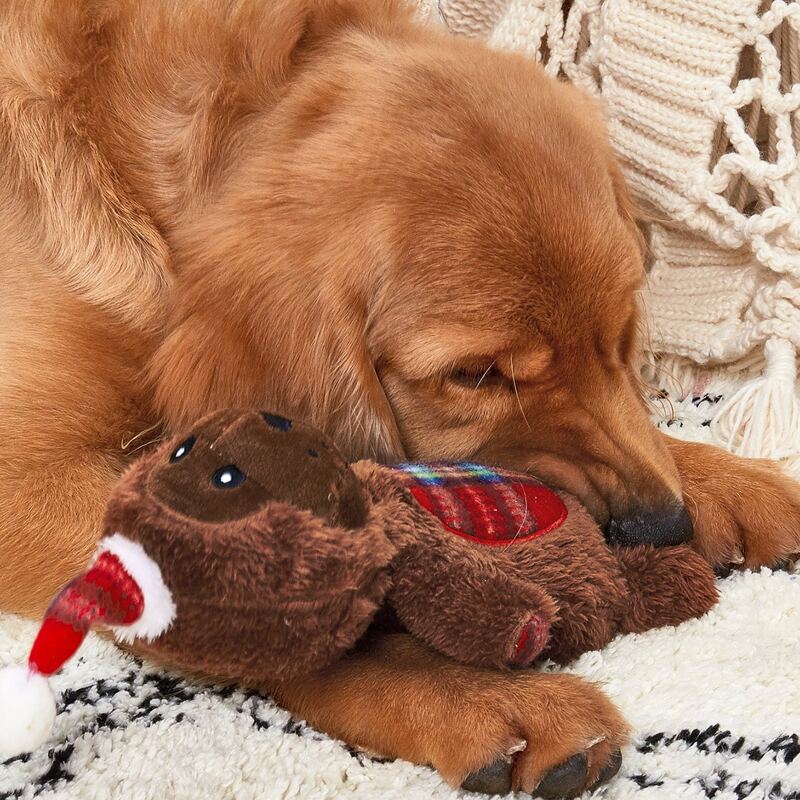 

Christmas Cartoon Design Dog Sound Toy, Brown
