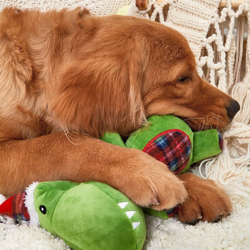 

Christmas Cartoon Shaped Dog Sound Toy, Green