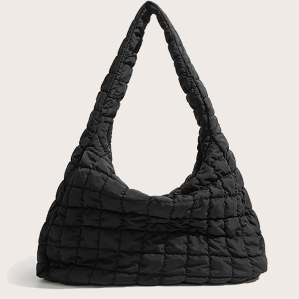 

Stitch Detail Baguette Bag, Black