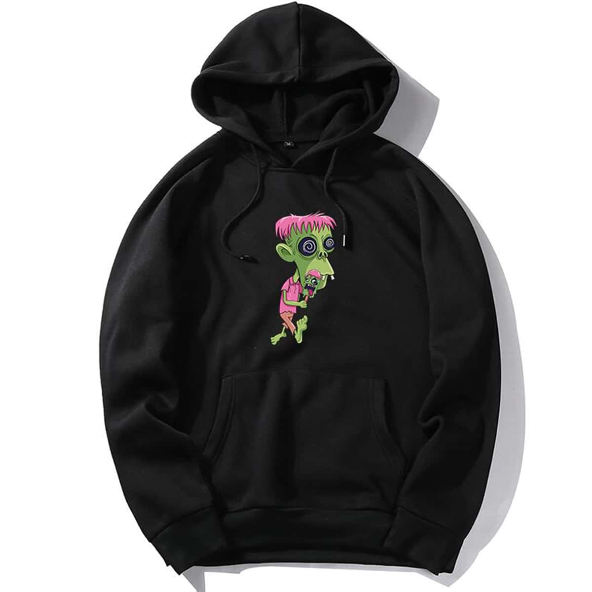 

Guys Graphic Drawstring Hoodie, Black