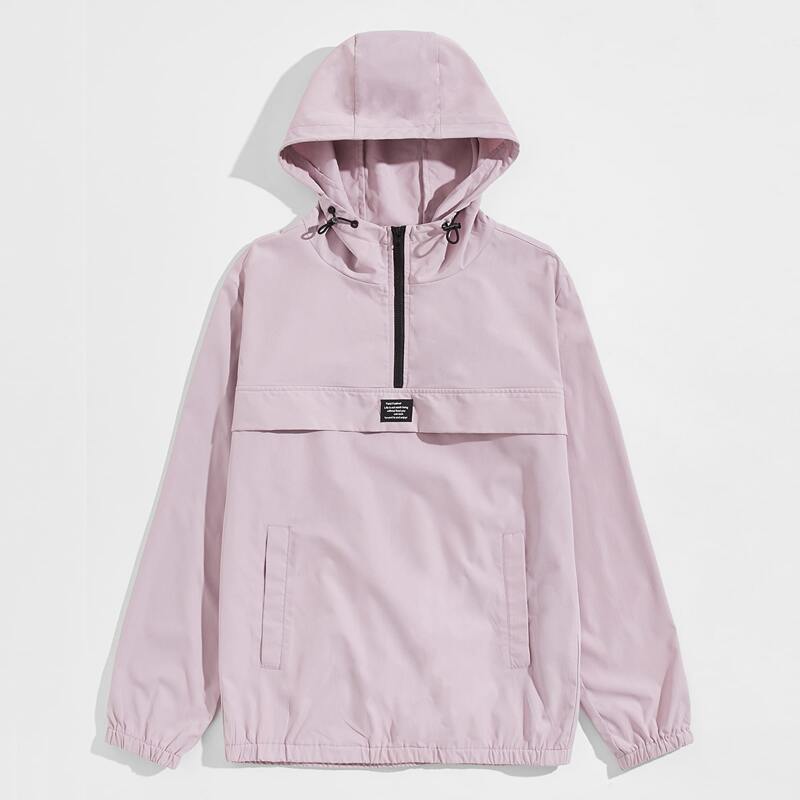 

Guys Patch Detail Pocket Front Anorak Jacket, Pastel lilac purple