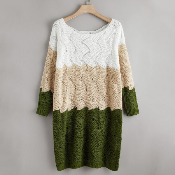 

Plus Cut And Sew Sweater Dress, Multicolor