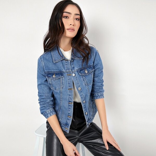 

Slim Denim Jacket, Light wash