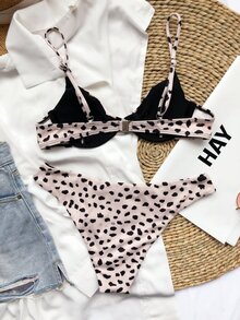 Conjunto de bikini Dálmata con sujetador con aros para playa en verano - Multicolor - Ver 2
