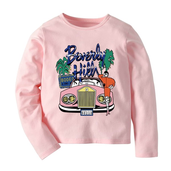 

Toddler Girls Cartoon Graphic Tee, Baby pink