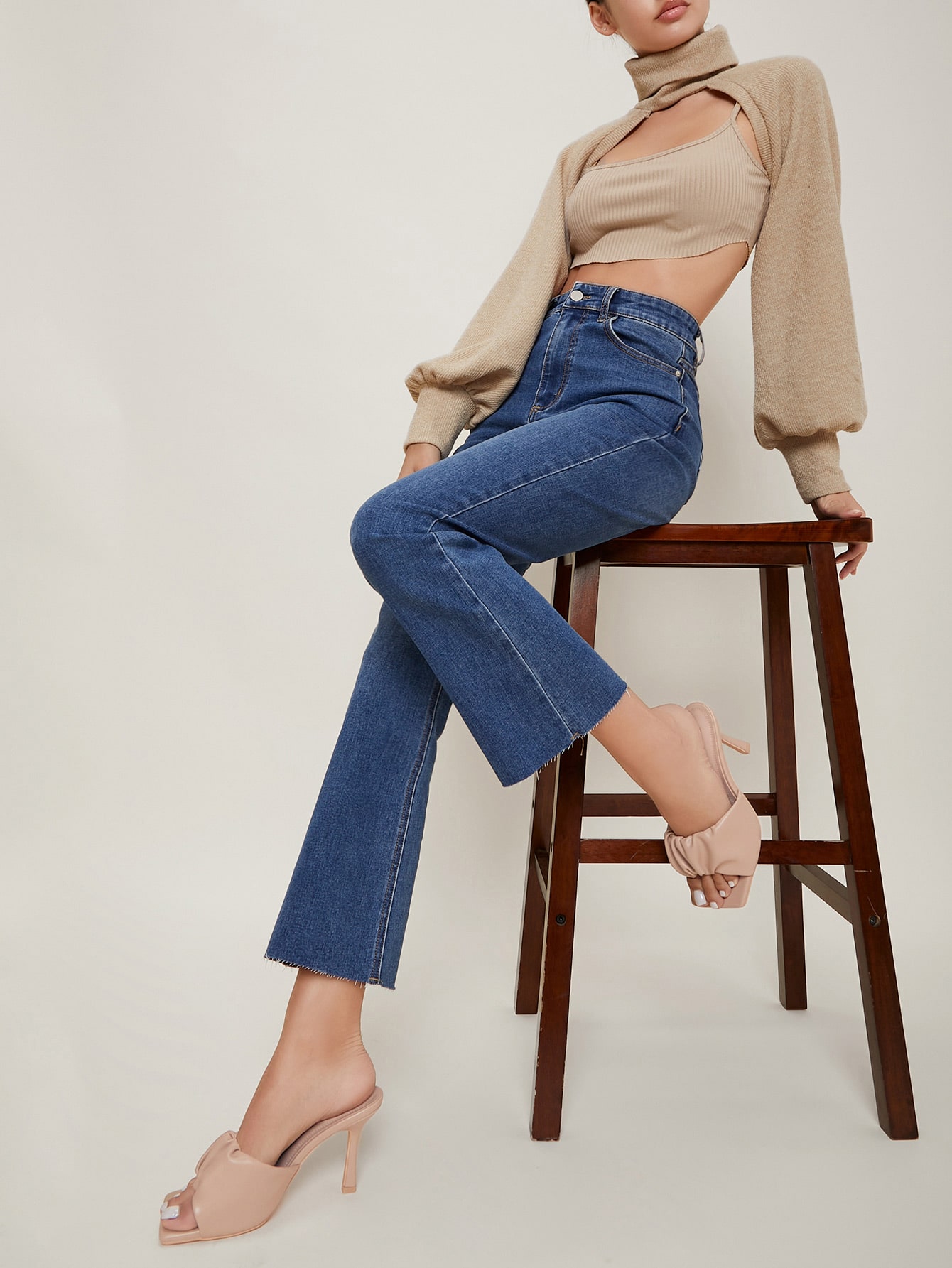 Vegan Leather Padded Strap Stiletto Heels thumbnail