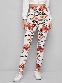 SHEIN Clasi 花卉圖案緊身褲 - 彩色 - 查看 5