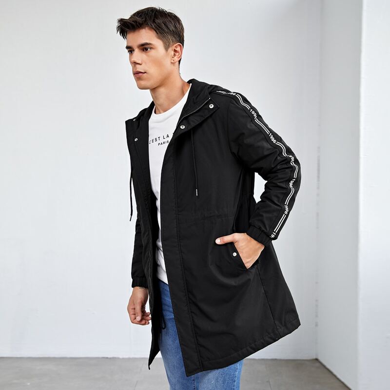 

Guys Number Tape Padded Coat, Black