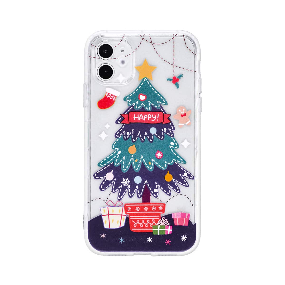 

Christmas Tree Clear iPhone Case, Multicolor