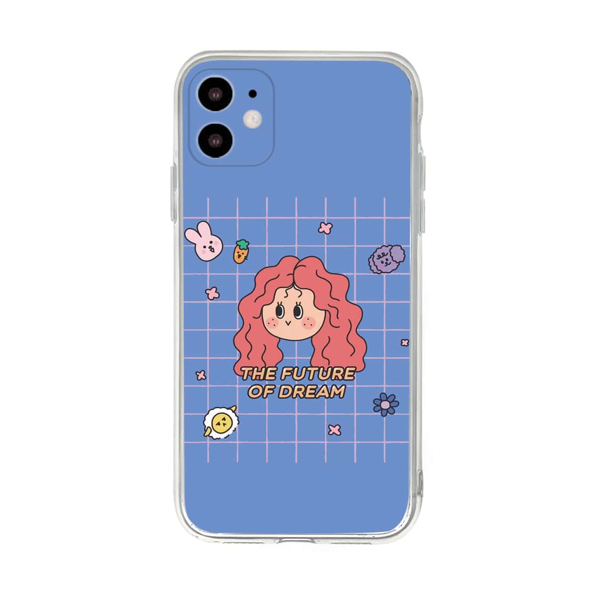

Cartoon Girl Print iPhone Case, Multicolor