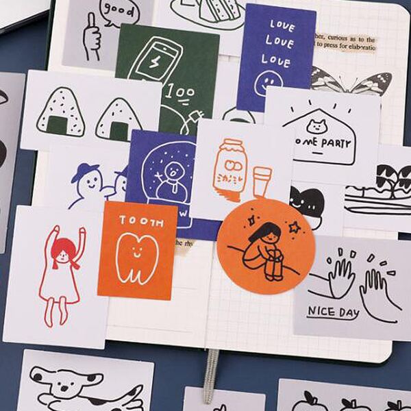

40pcs Cartoon Graphic Random Sticker, Multicolor