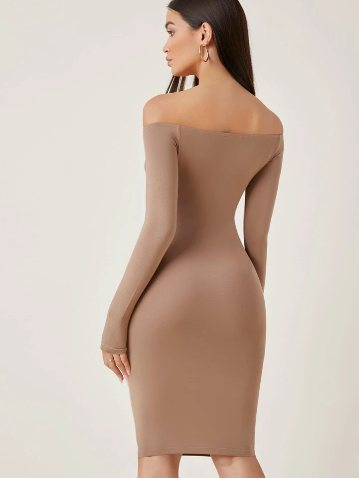 brown off the shoulder bodycon dress In Blooms Off Shoulder Mesh Maxi Dress Chocolate