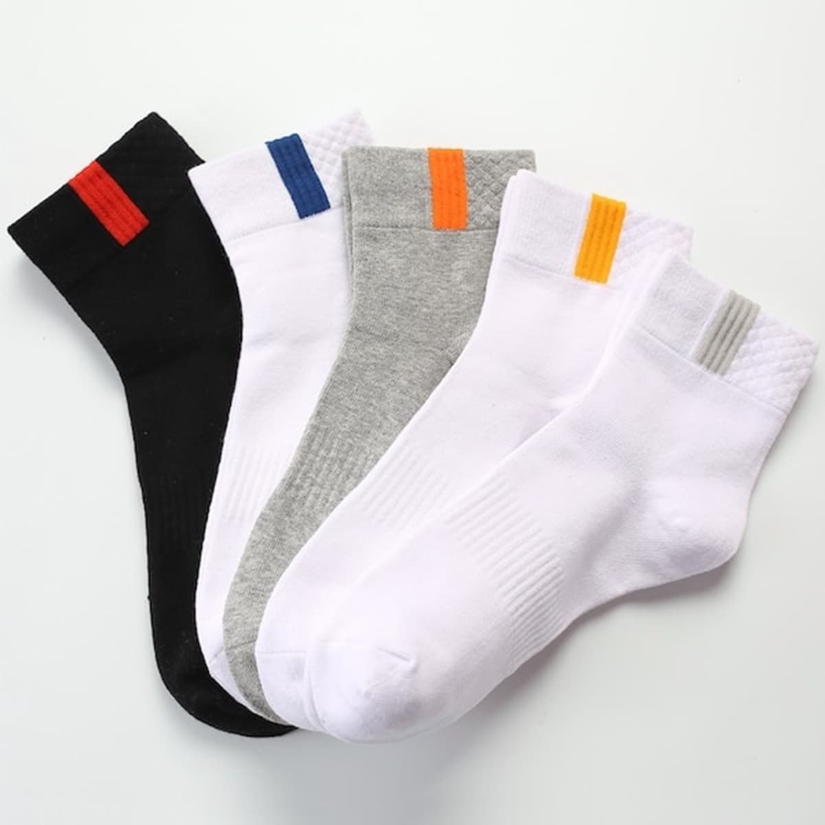 

Guys 5pairs Simple Ankle Socks, Multicolor