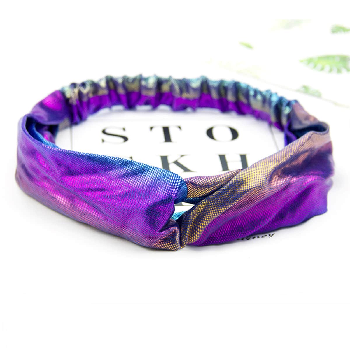 

2pcs Random Holographic Headband, Multicolor