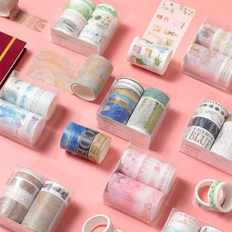 

7rolls Random Pattern DIY Tape, Multicolor