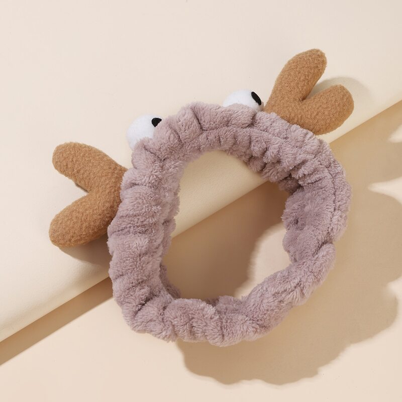 

1pc Cartoon Fluffy Headband, Dusty purple