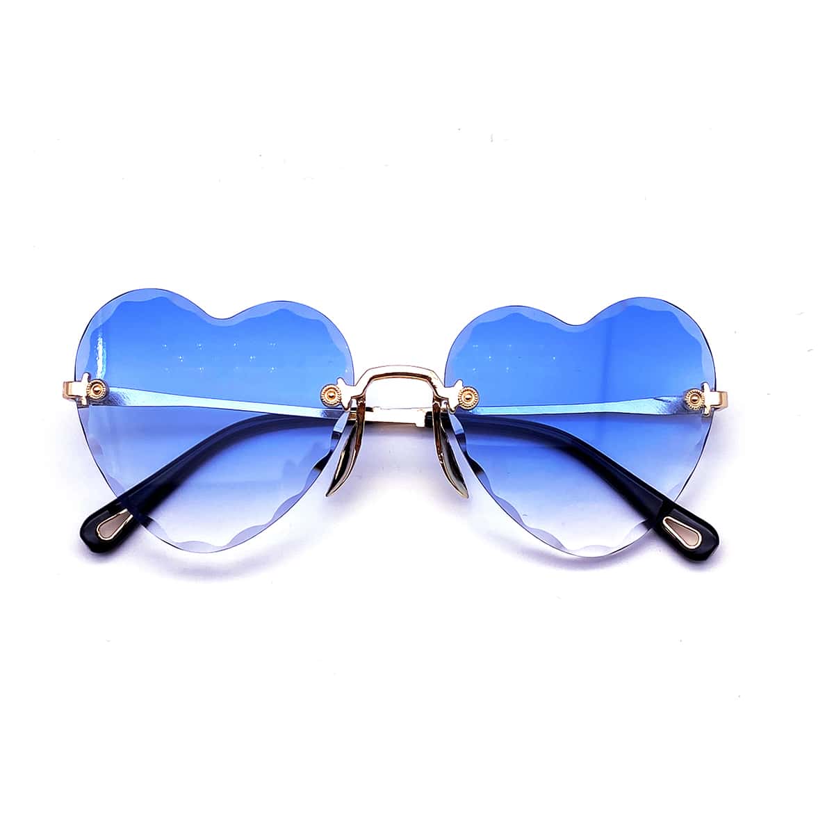 

Ombre Heart Rimless Sunglasses