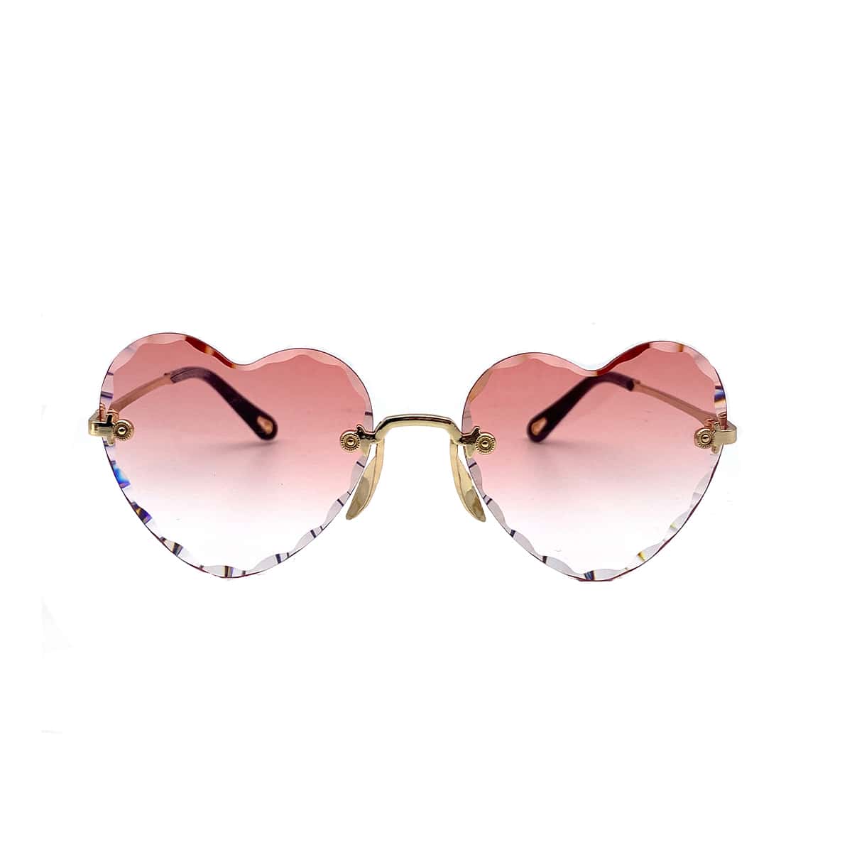 

Ombre Heart Rimless Sunglasses