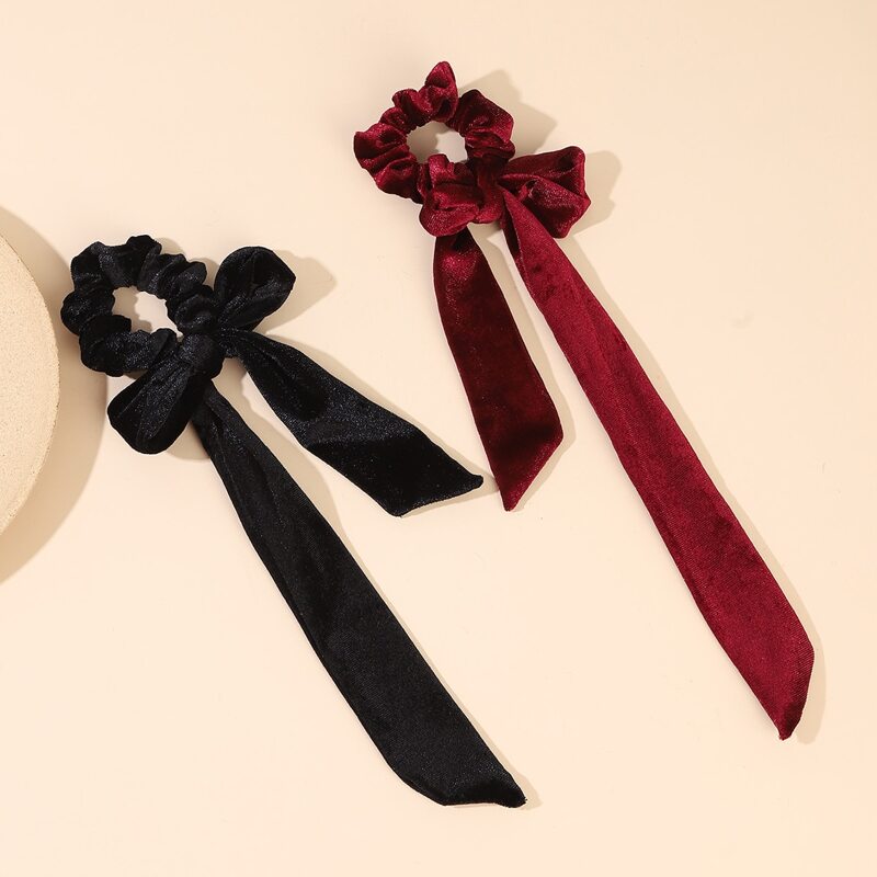 

2pcs Scrunchie Scarf, Multicolor