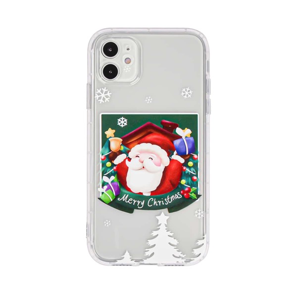 

Christmas Santa Clear iPhone Case, Multicolor