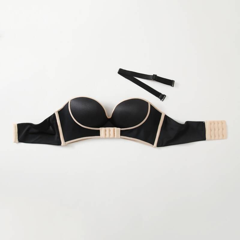 

Contrast Binding Bra, Black