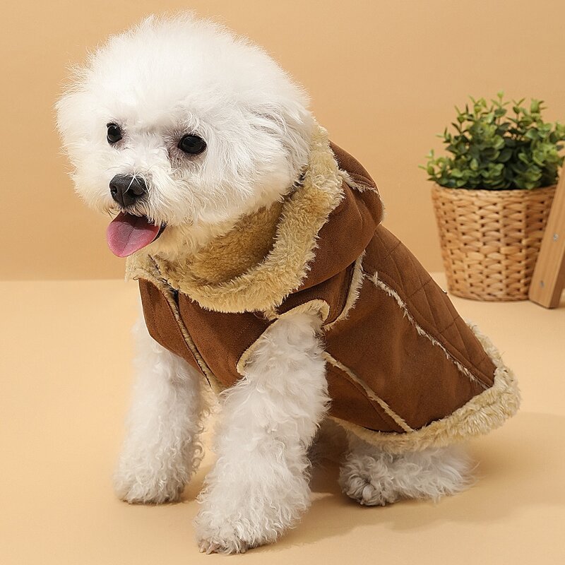 

Hooded Dog Coat, Coffee brown