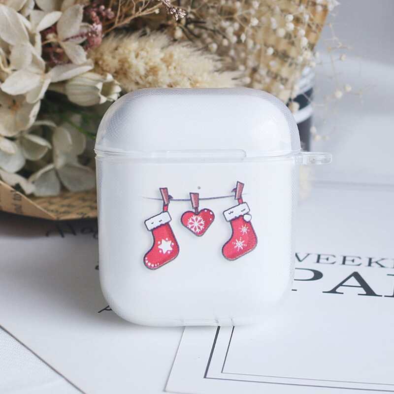 

Christmas Socks Clear AirPods Case