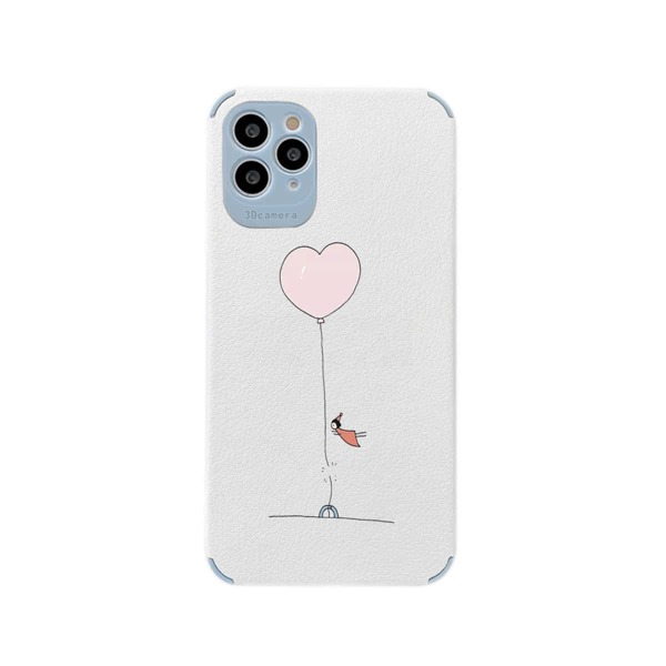 

Heart Balloon Pattern iPhone Case, White