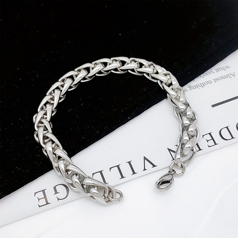 

Guys Simple Chain Bracelet, Silver