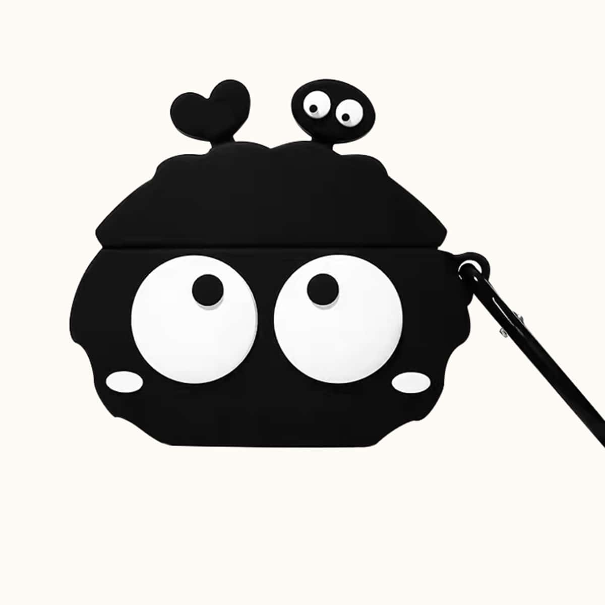 

Cartoon AirPods Case, Black