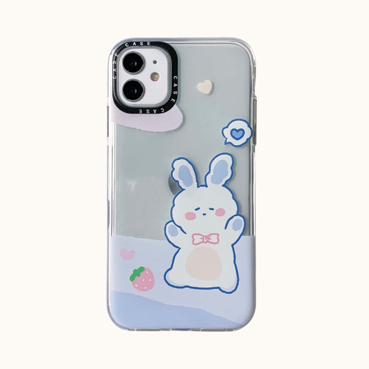 

Cartoon Rabbit iPhone Case, Clear