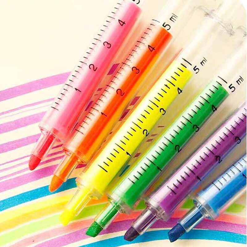 

6pcs Colorful Highlighter Pen, Multicolor