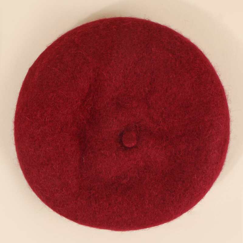 

Simple Plain Beret, Red