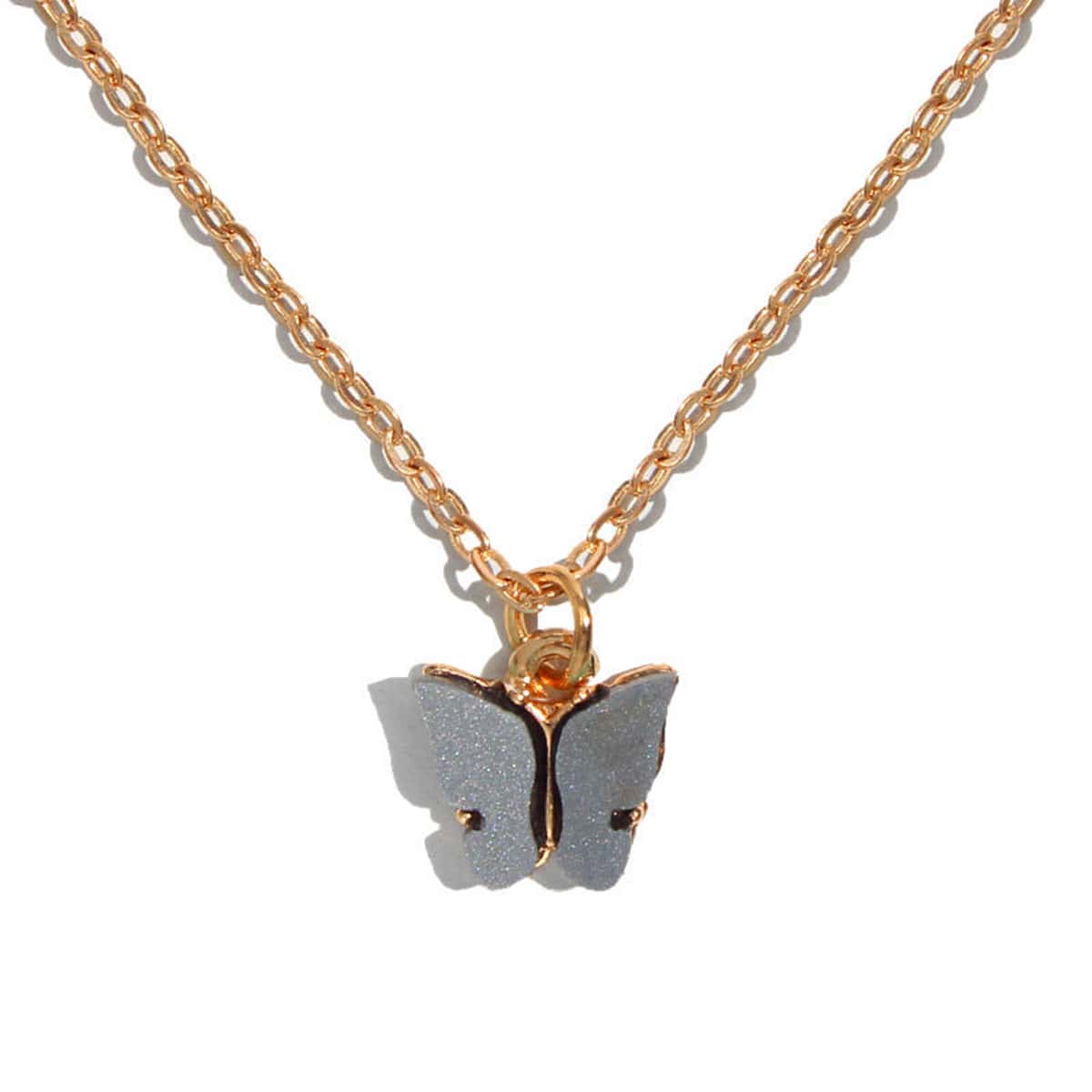 

Butterfly Chain Necklace, Black