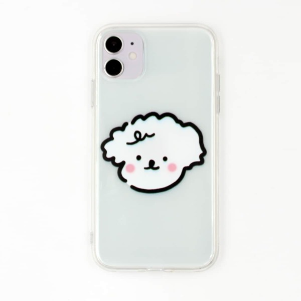

Чехол для iPhone с узором собаки, Многоцветный прозрачный