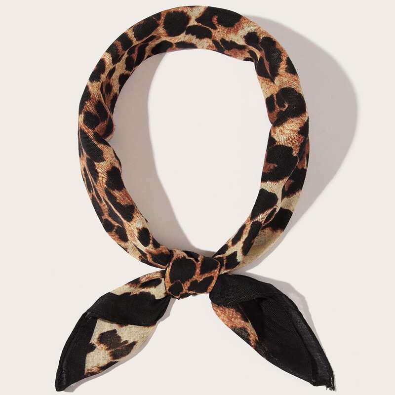 

Leopard Pattern Bandana, Multicolor