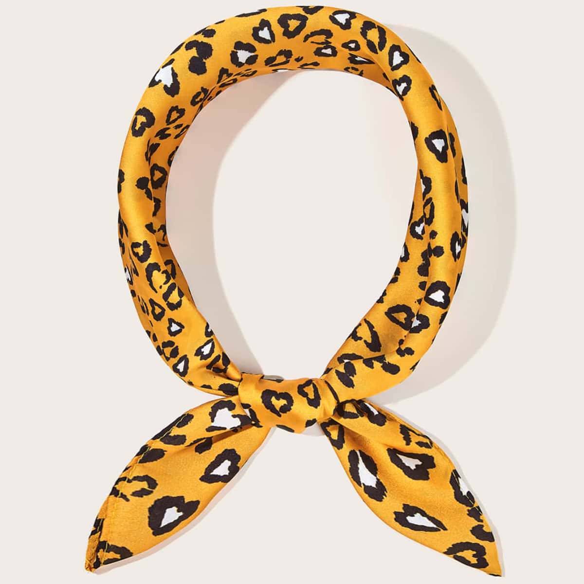 

Leopard Pattern Bandana, Yellow