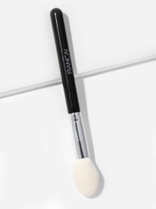 1 件装高光刷高光刷超柔软面部混合化妆刷用于颧骨高光古铜色轮廓腮红带奶油粉矿物化妆品 - 黑色 - 查看 2