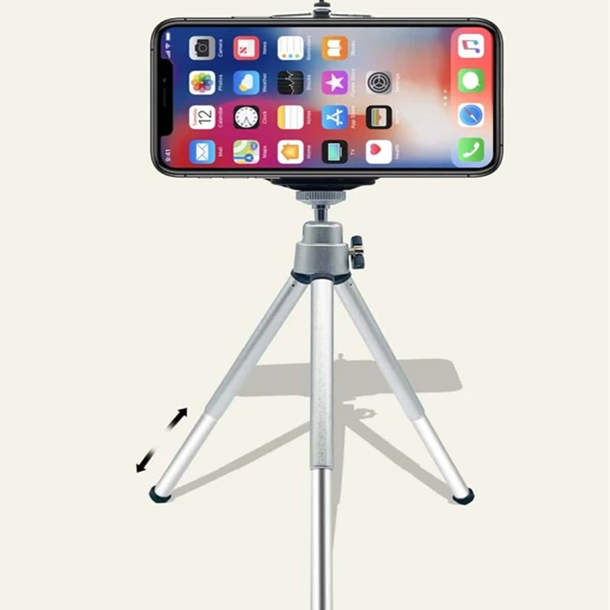 

1pc Phone Tripod Holder, Silver