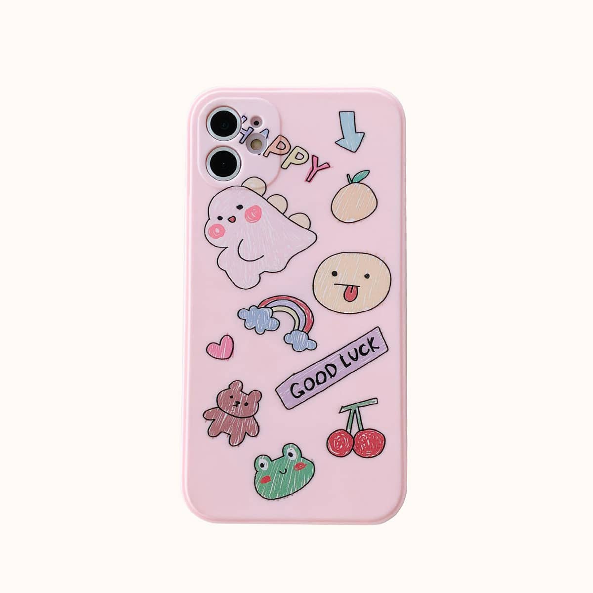

Cartoon iPhone Case, Baby pink