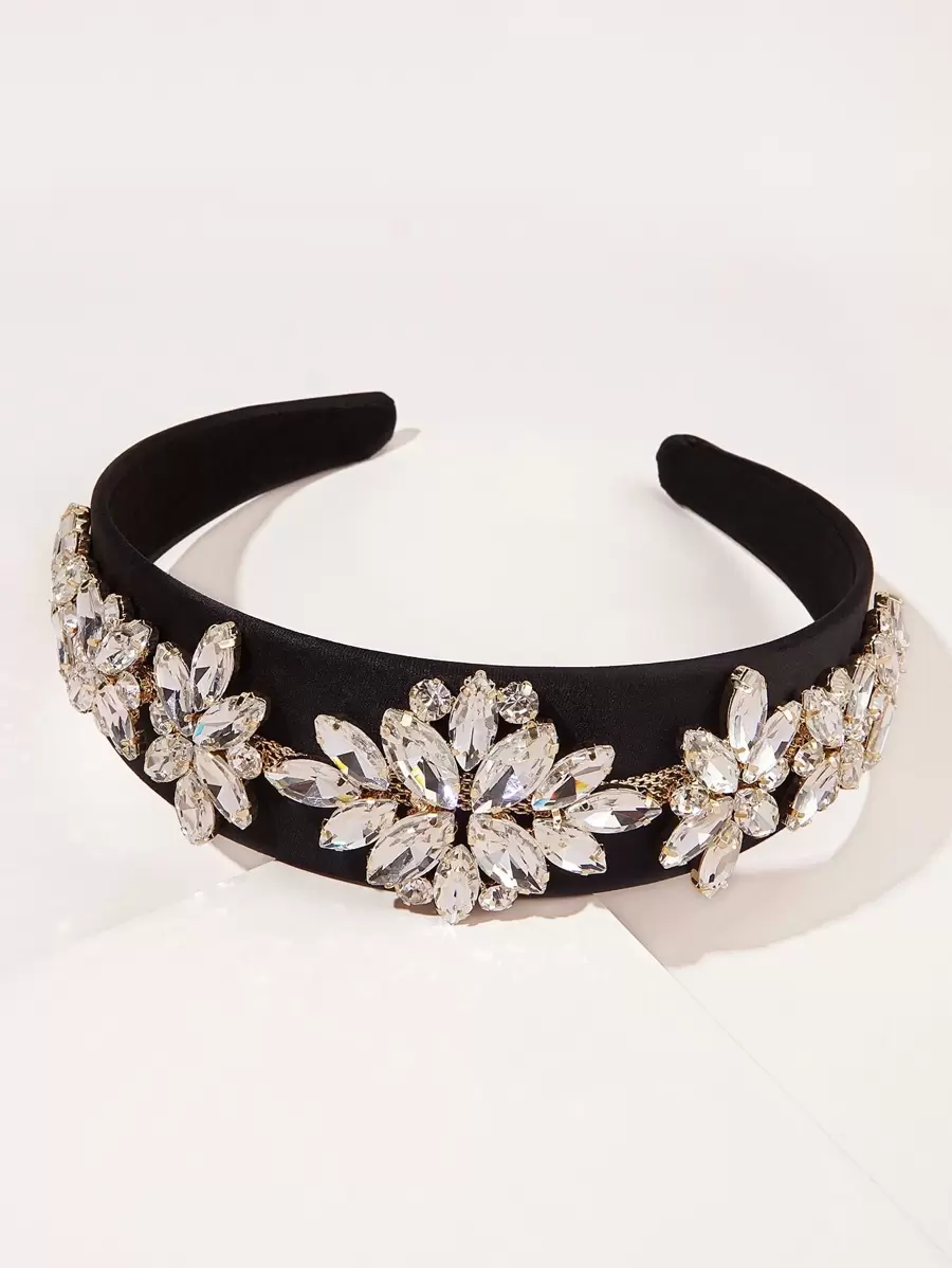 1 PC Cá Tính Sang Trọng Hoa & Đá Trang Trí Dây Đeo Đầu Với Phong Cách Baroque Cung Điện Thanh Lịch Tiaras - Nhiều màu - Xem 1