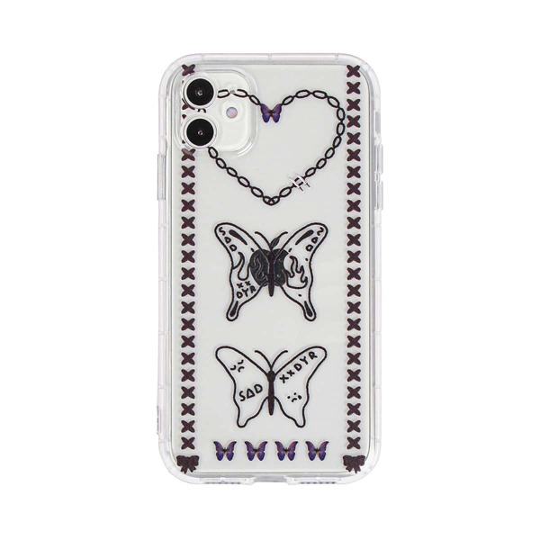 

Butterfly Print Clear iPhone Case