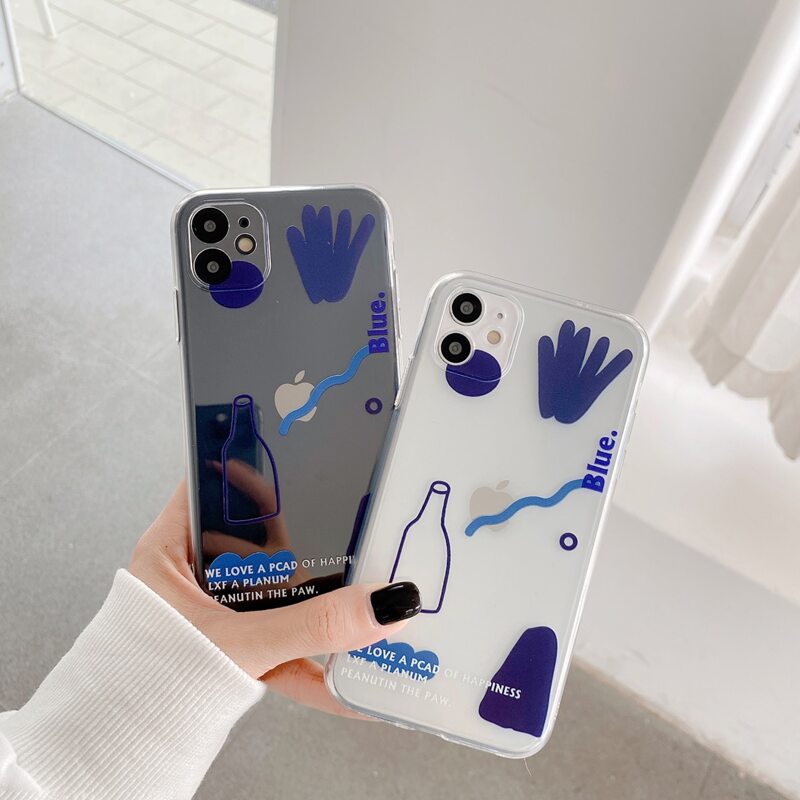 

Abstract Print iPhone Case, Clear