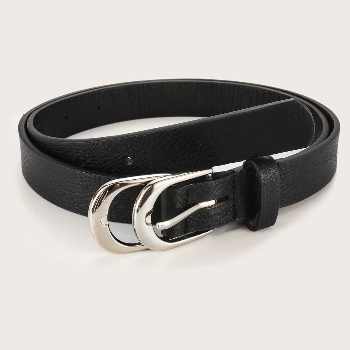 

Double Buckle Belt, Black