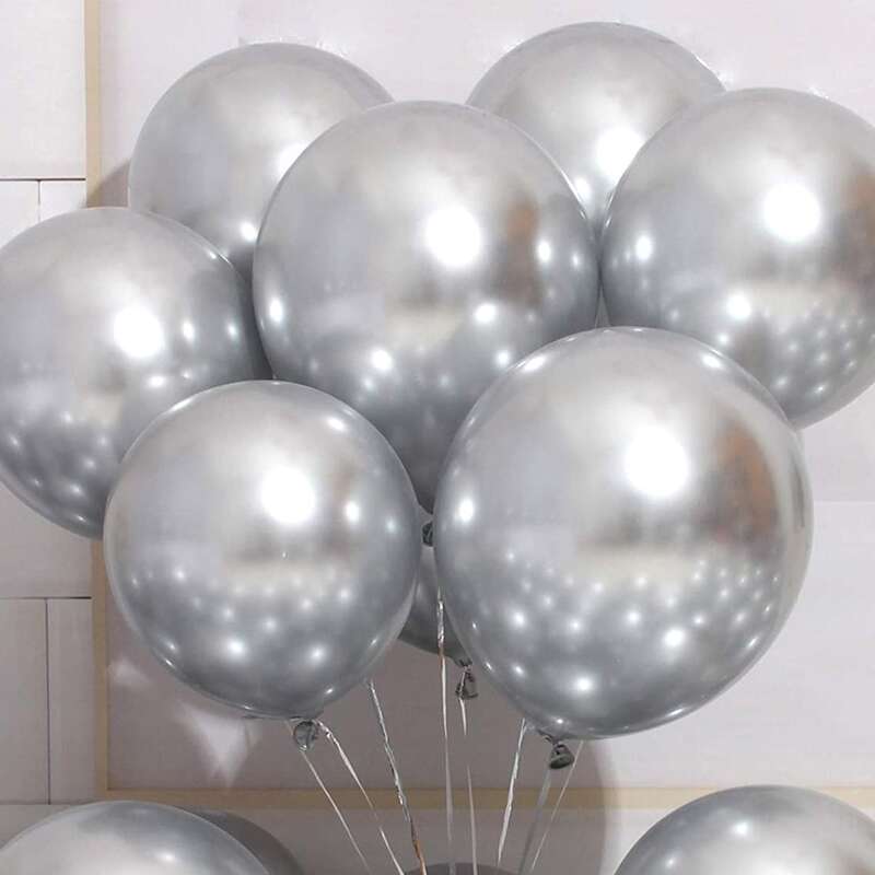 

10pcs Metallic Balloon, Silver