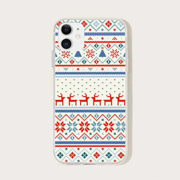 

Чехол для iPhone с принтом рождественского оленя, Многоцветный