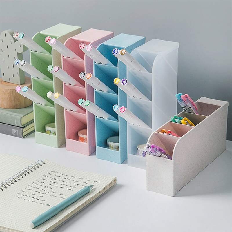 

1pc Multi-grid Pen Holder, Multicolor